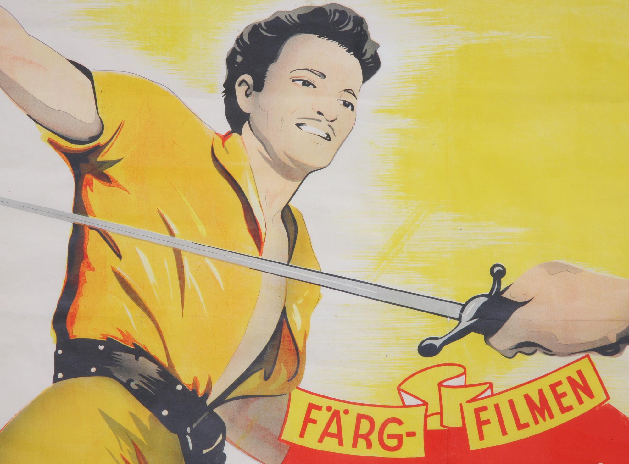 FILMAFFISCHER, 4 st, bla John Wayne och Elvis Presley.