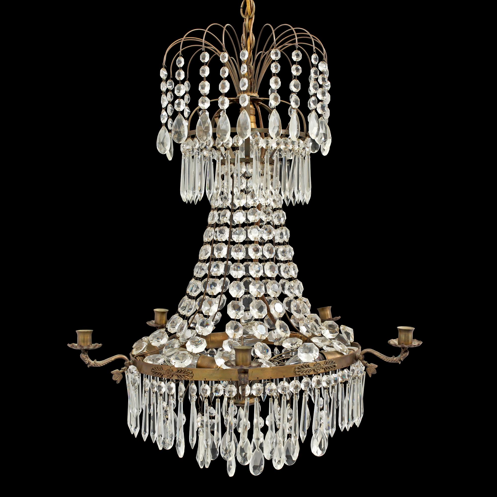 LJUSKRONA, gustaviansk stil, 1900-tal. H 68.