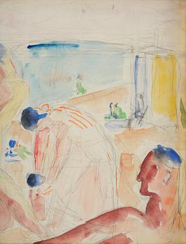 Isaac Grünewald, Beach scene.