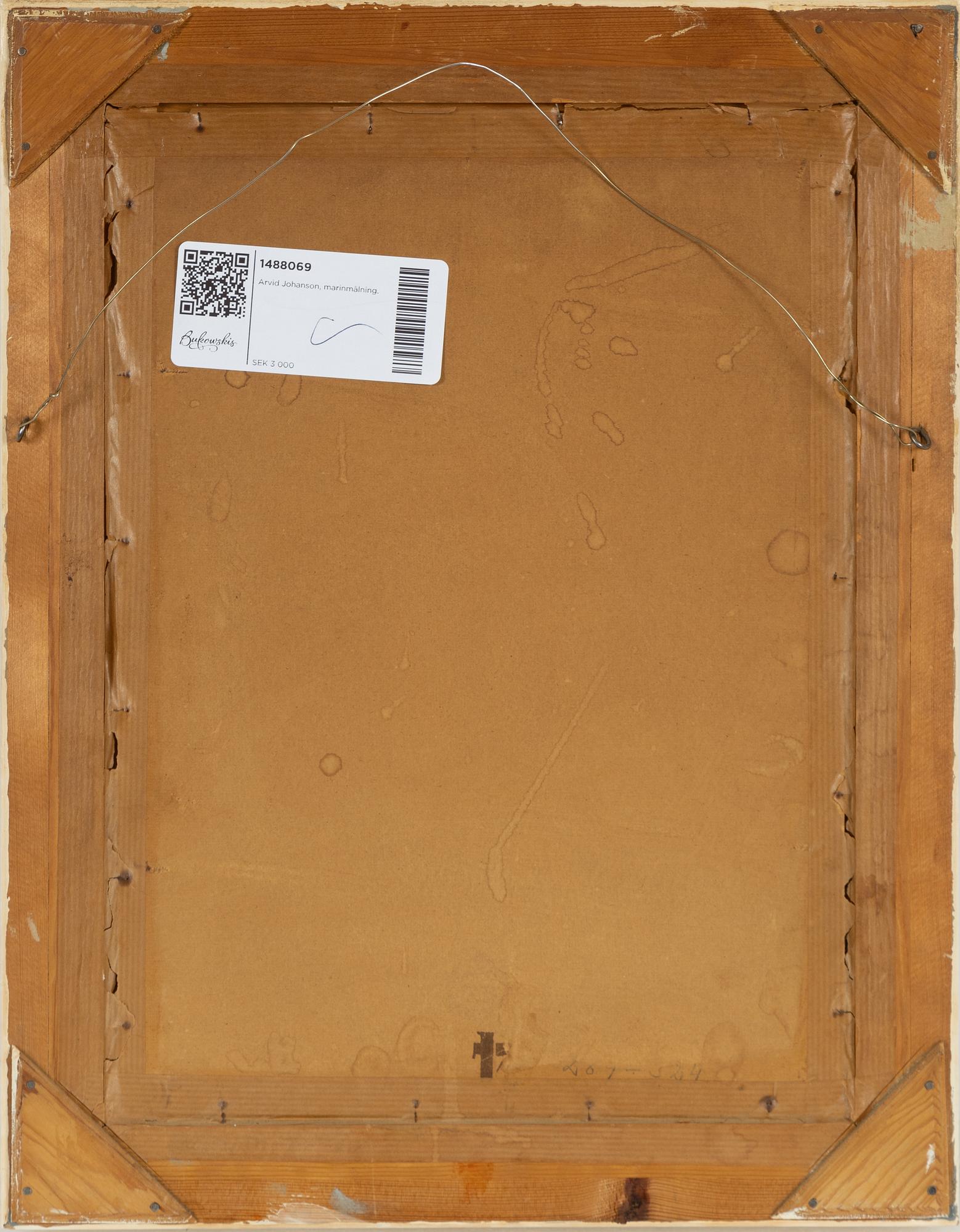 Arvid Johanson, oil on panel, signed.