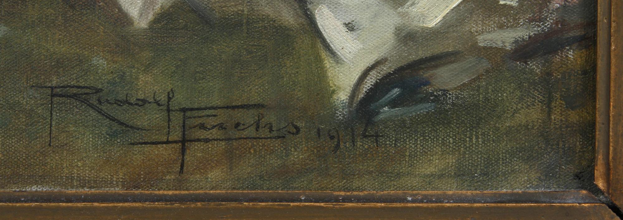 RUDOLF FUCHS, olja på duk, sign. o dat. 1914.