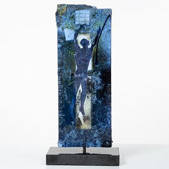 Bertil Vallien, Sculpture, sand-cast glass, Kosta Boda, unique, 1991.