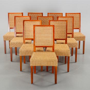 MATSALSSTOLAR, 10 stycken, 1900-talets andra hälft.