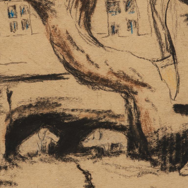 Carl Fredrik Hill, Treehouse with figure and animal.