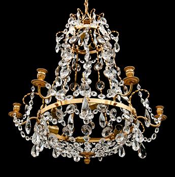 LJUSKRONA, gustaviansk stil, 1900-talets mitt. Höjd 85 cm.