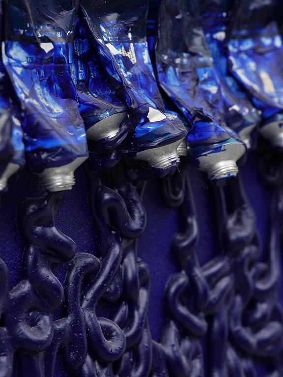 Arman (Armand Pierre Fernandez), ”Monochrome accumulation no 2505 (Ultramarin blue)”.