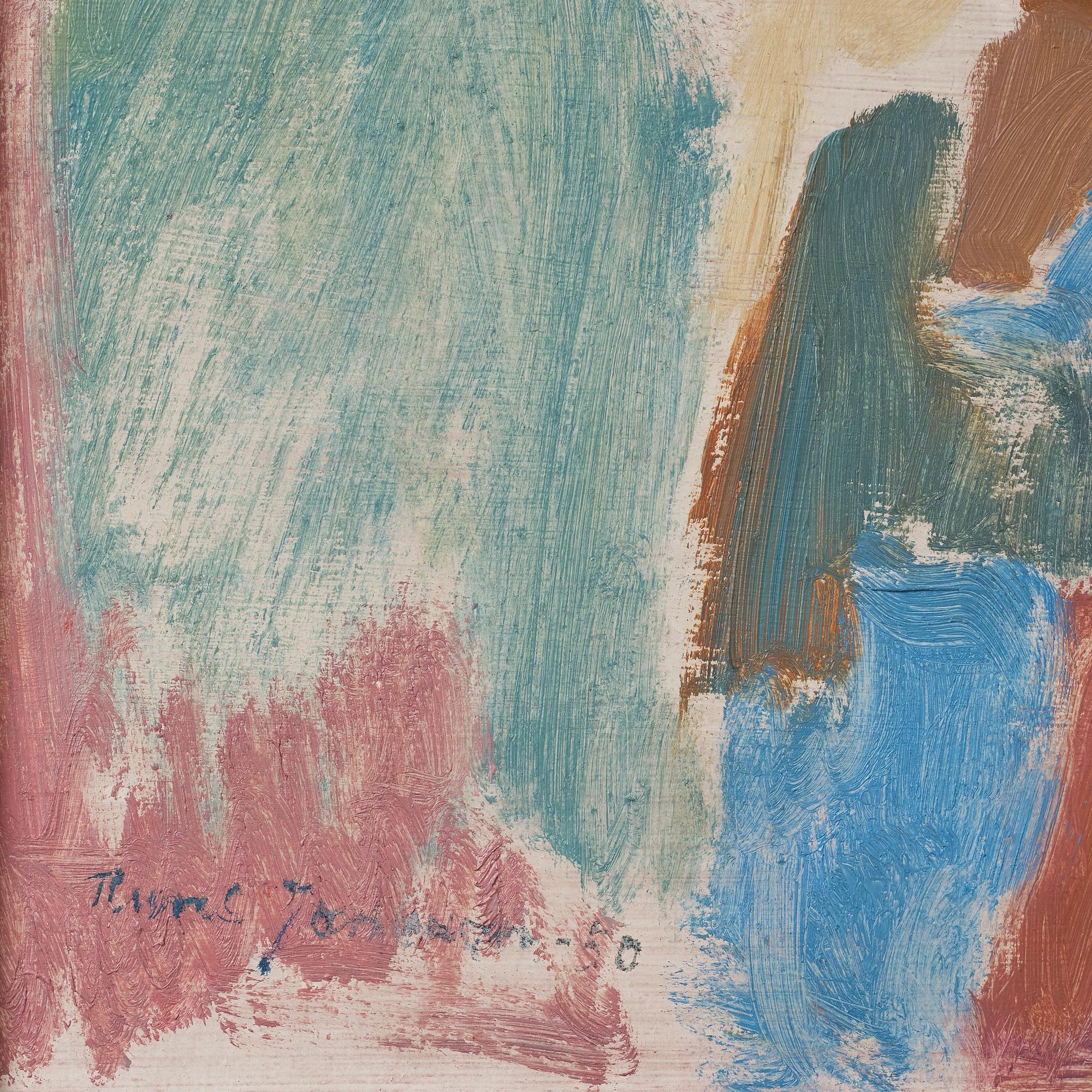 RUNE JANSSON, oil on panel, signed and dated 50.