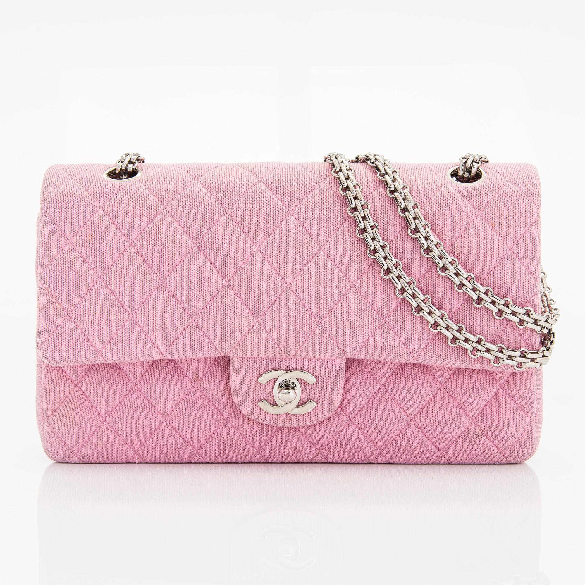 Chanel, "Pink Jersey Double Flap Bag", väska, 1997-1999.
