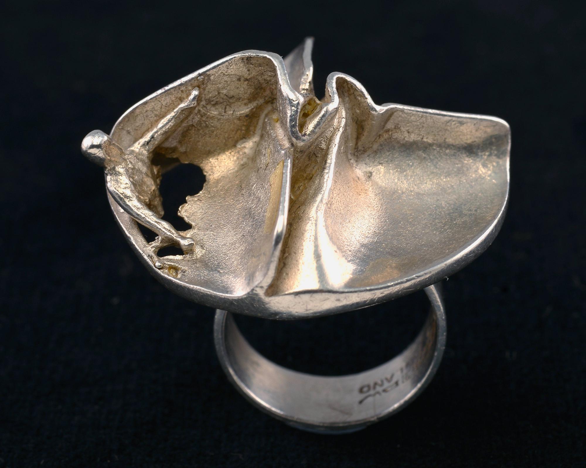 Björn Weckström, RING, silver, "Jaaras dröm", sign. BW Lapponia 1970.