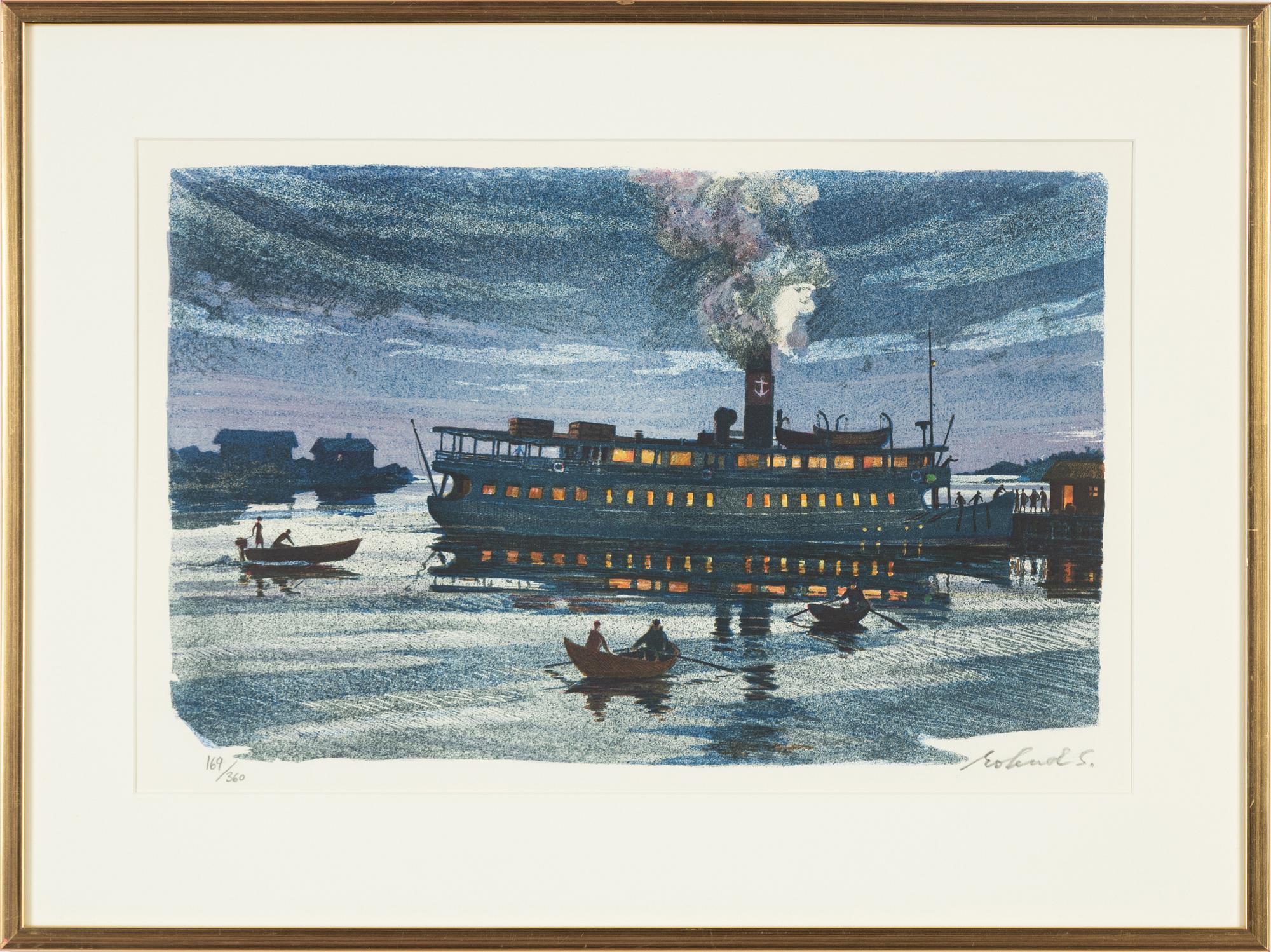 Roland Svensson, lithograph in colours, signed 169/360.