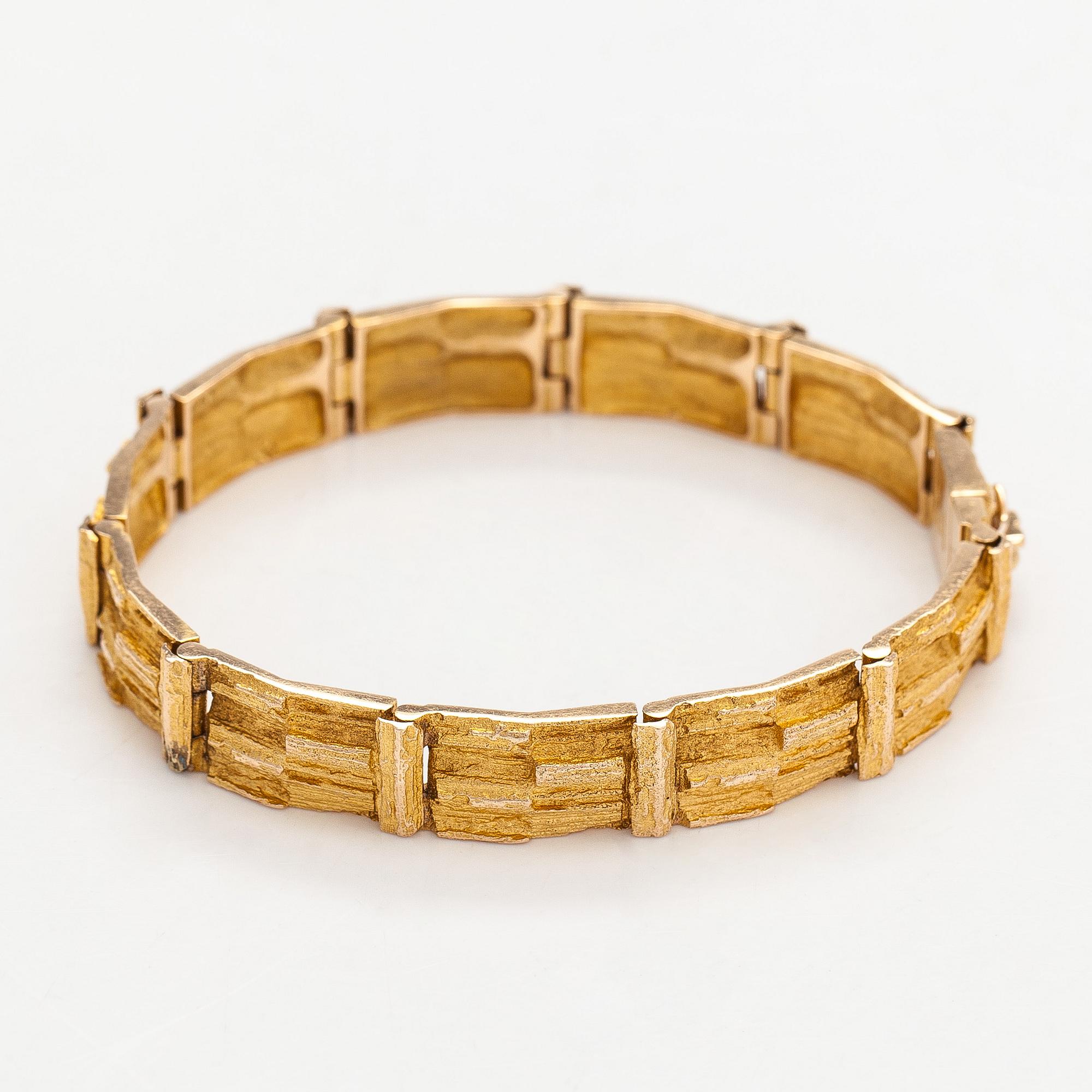 Björn Weckström, bracelet, "Cascade", 14K gold.
