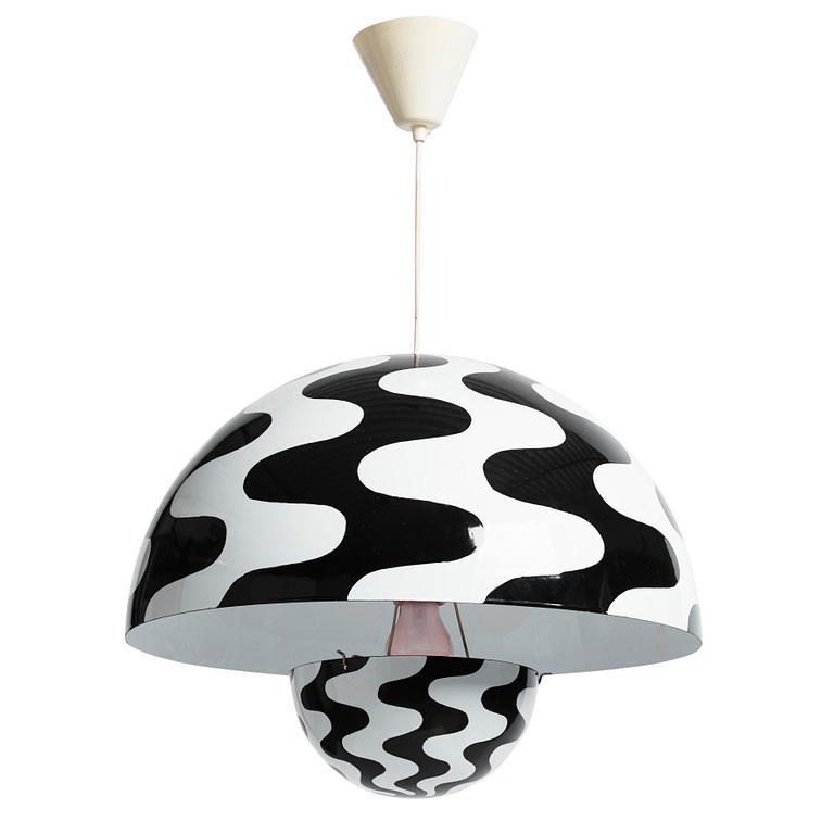 Verner Panton, a "Flower Pot" ceiling lamp, Louis Poulsen, Denmark, 1970s.
