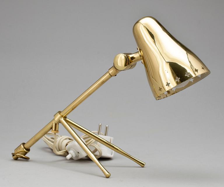BORDSLAMPA, mässing. 1900-talets mitt.