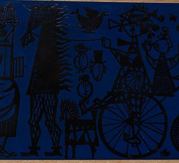 STIG LINDBERG & DAVID ROSÈN, bord, "Karneval", Gustavsberg & Nordiska Kompaniet, Triva-serien, 1959.