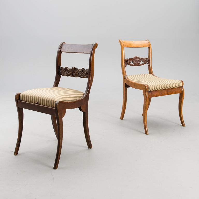 A set of ten mid-19th century side chairs.