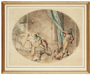 KOLORERADE GRAVYRER, 2 st, 1800-tal.
