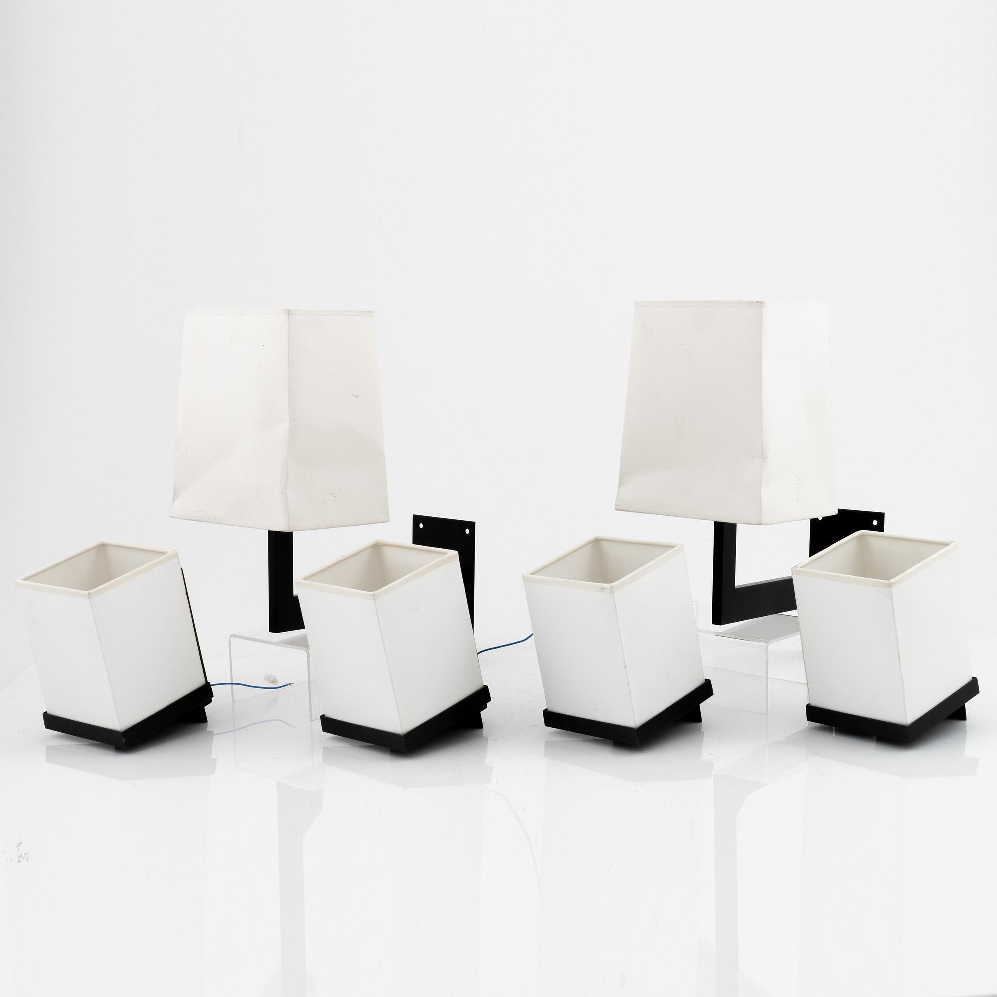 Stéphane Davidts, a group of 4+2 wall lights, Davidts Ligtning, 21st Century.