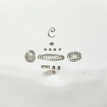 Georg Jensen, a pair of silver bowls, model '25', Copenhagen 1918, Swedish import marks GABF.