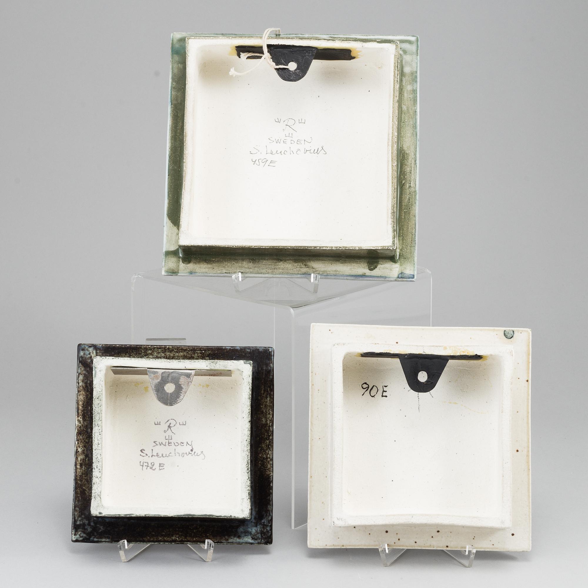 SYLVIA LEUCHOVIUS, a stoneware wall reliefs, Rörstrand, Sweden.