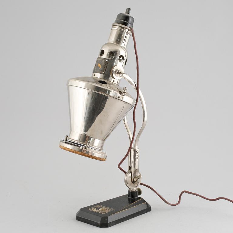 An ultraviolet ray lamp, made by Sollux, Hanau, Germany, first half of the 20th century.
