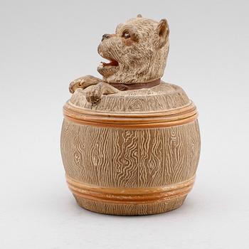 TOBAKSBURK, keramik, Johann Maresch, omkring år 1900.