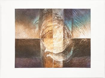 KAZUMI HIASSA, 6 st, etsningar, signerade och numrerade. Vissa dat. 1990.