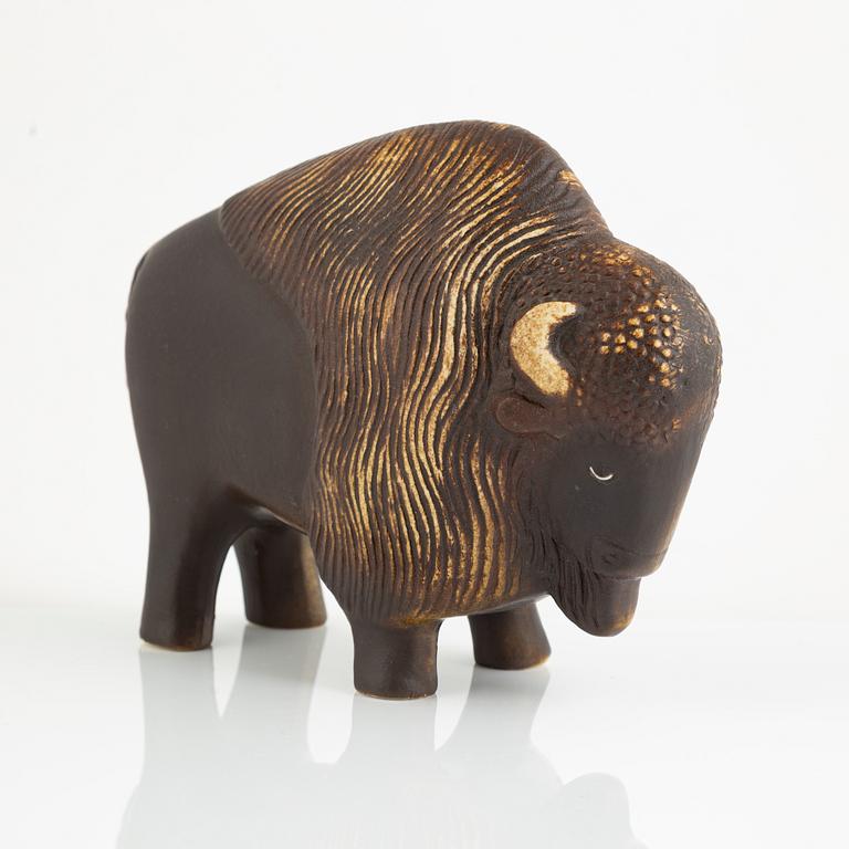 Lisa Larson, a 'Visent' figurine, for NK, Nordiska Kompaniet, Sweden in collaboration with WWF, Gustavsberg.