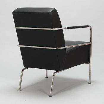 Gunilla Allard, a black leather 'Cinema' easy chair from Lammhults.