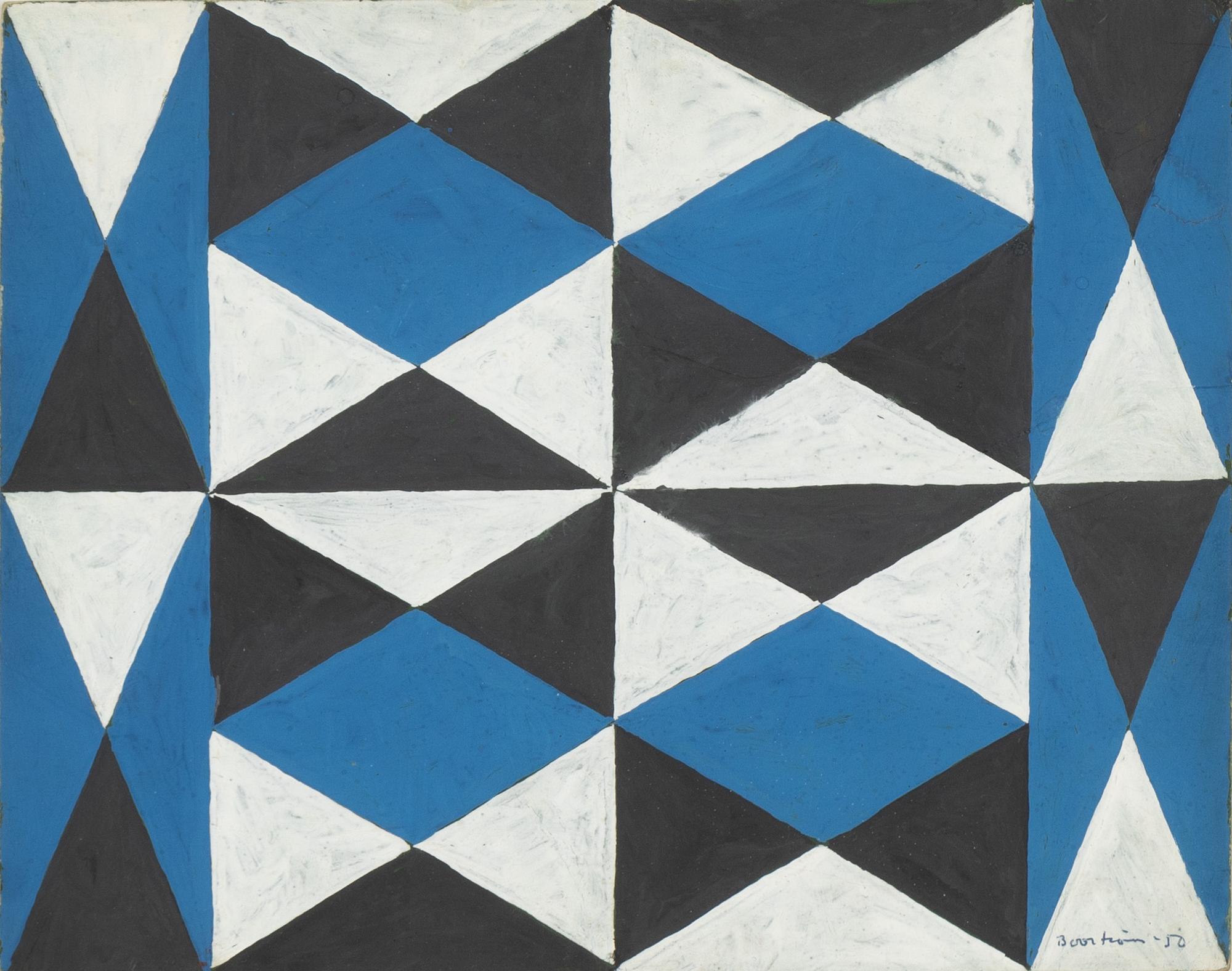 Harry Booström, gouache on paper-panel, signed and dated -50.