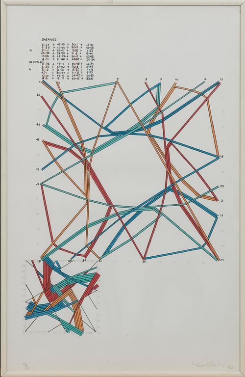 KENNETH MARTIN, colour serigraph signed dated and numbered -82 52/60.