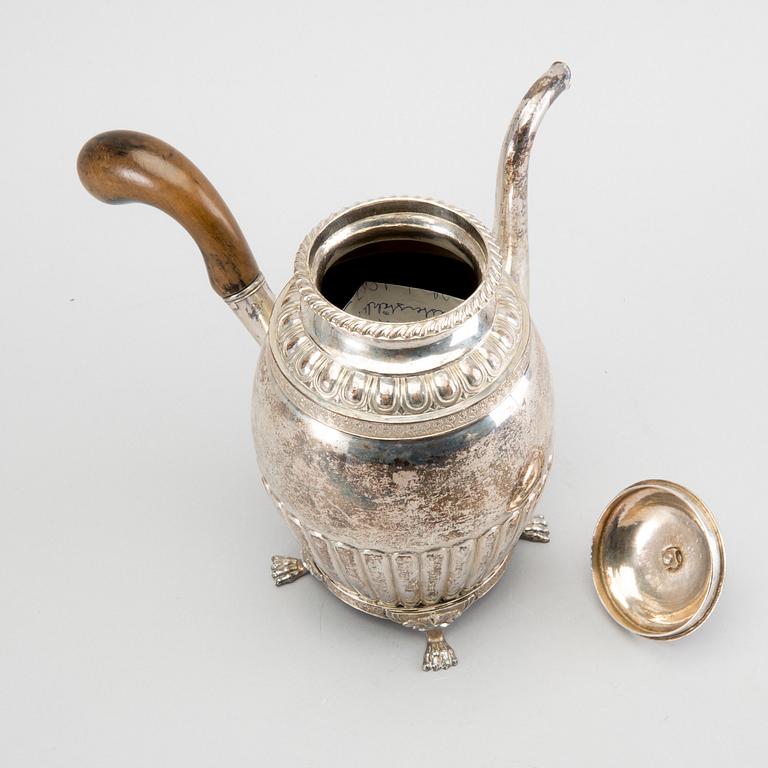 Gustaf Folcker, kaffekanna silver Stockholm 1833.