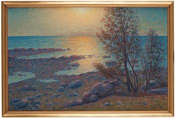 Per Ekström, "Solnedgång över Alvaret" (Sun setting over Alvaret, scene from Öland).