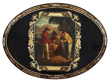 587. A Swedish late Gustavian tray.