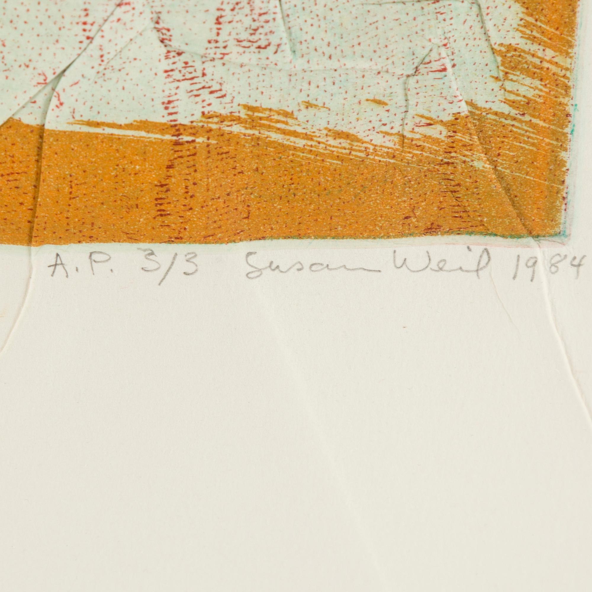 SUSAN WEIL, Färgetsning, signerad och numrerad AP 3/3. Daterad 1984.