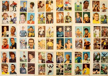 Idolkort, "Sportens stjärnor", bl a Cassius Clay, Nacka Skoglund mfl Hemmets Journal, 1960-tal.