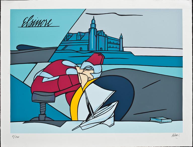 VALERIO ADAMI, färglitografi, signerad 1/200.