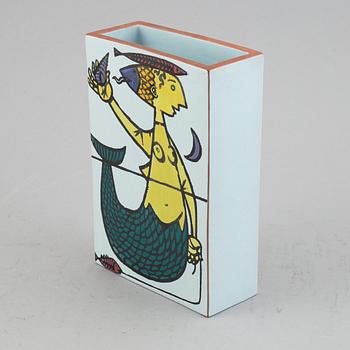 Stig Lindberg, a faience "Karneval" vase for Gustavsberg.