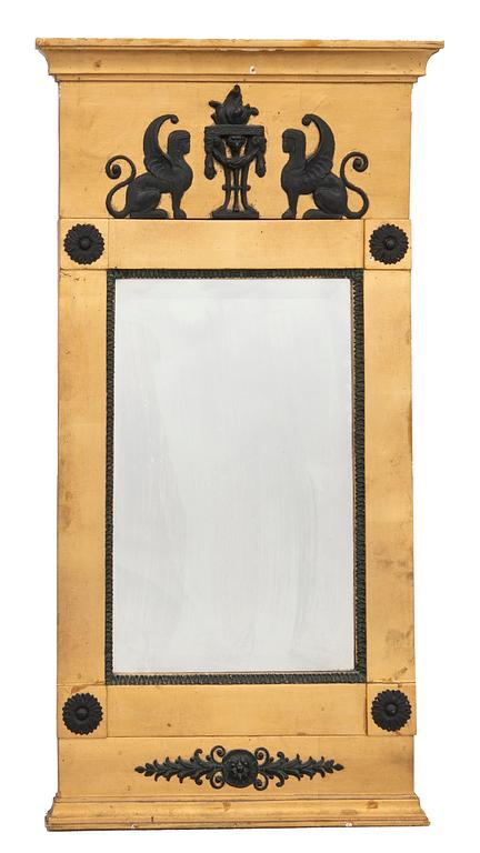 Mirror in Empire style, late 19th/early 20th century.