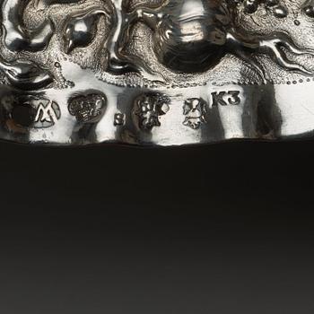 A Swedish early 18th century silver sweet-dish, marks of Wolter Siewers, Norrköping 1710.