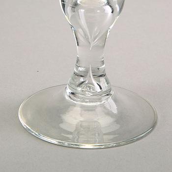 A set of 12 Champagne glass "Antik" Reijmyre second half of the 20th century.