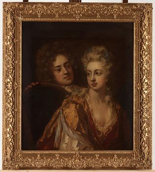 French school 18/19th Century. Portrait of a young couple.