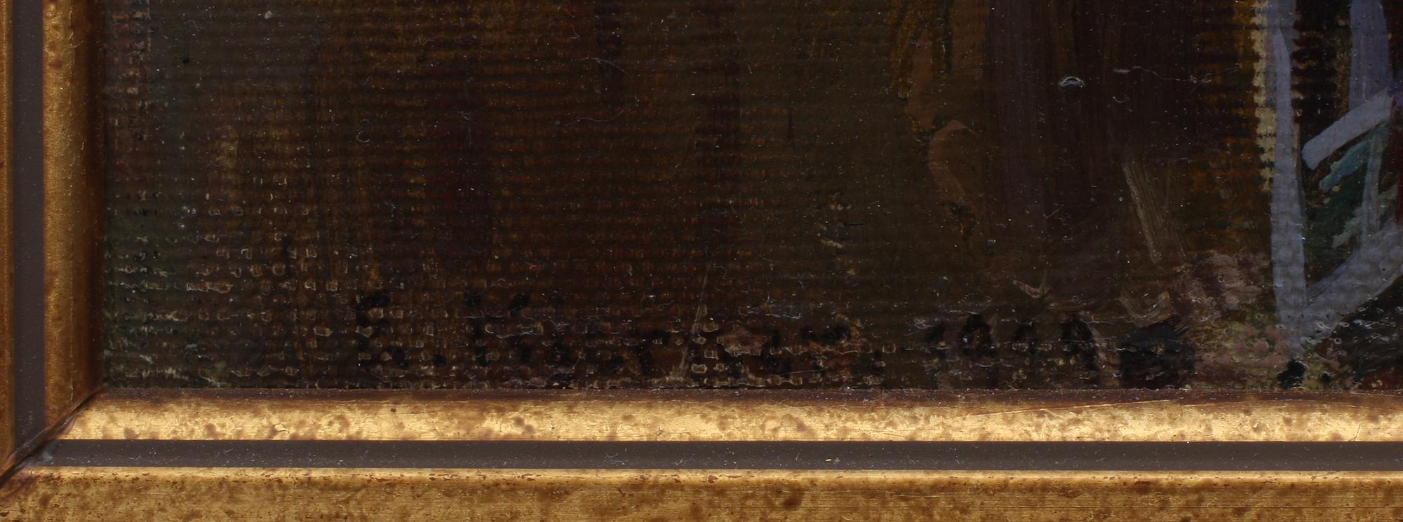 ESTHER KJERNER, olja på pannå, sign o dat 1929.