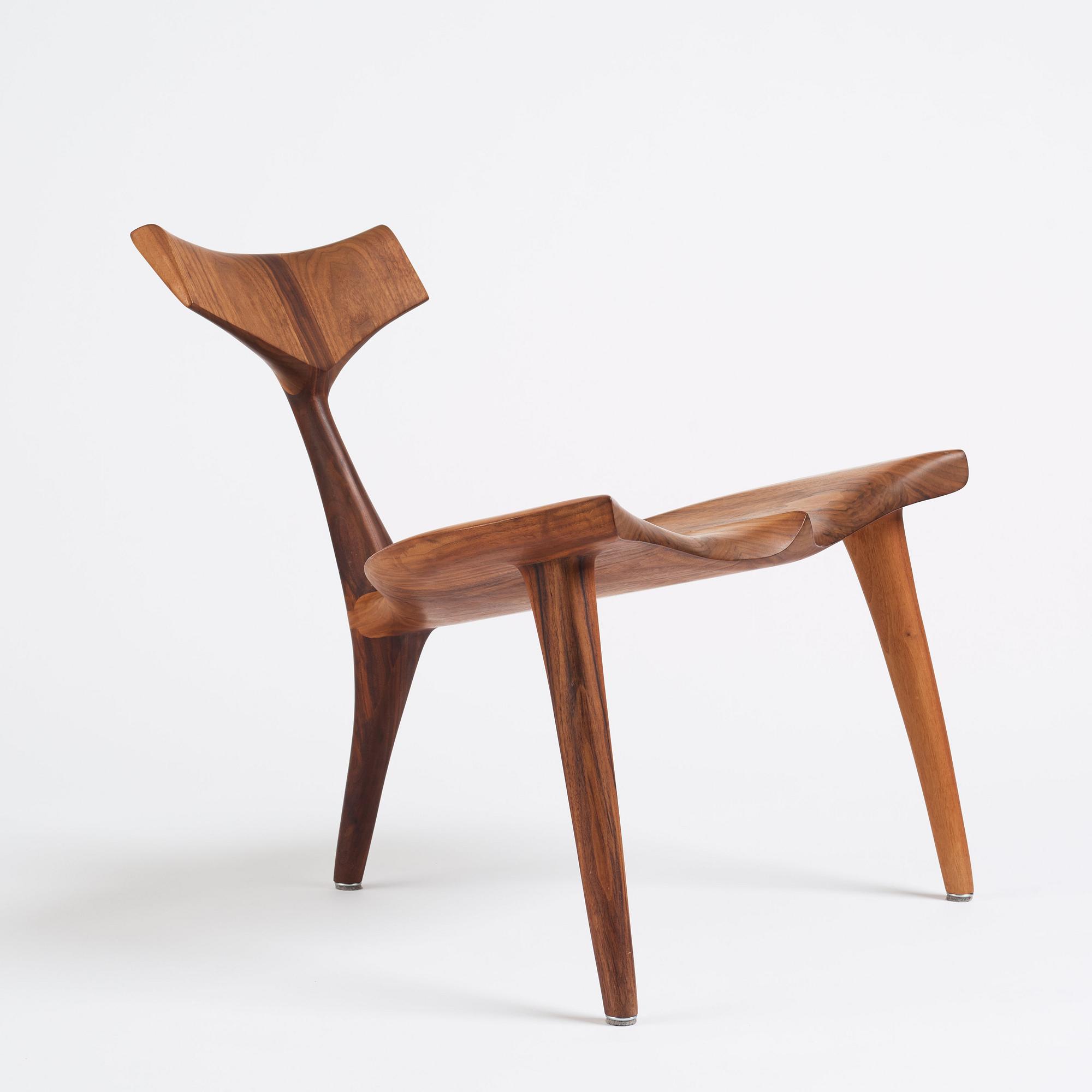 Morten Stenbæk, a "Whale Chair", No. 17, his own studio, Denmark, 2018.
