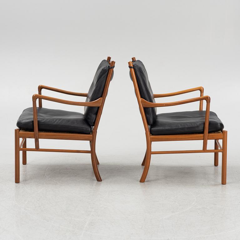 Ole Wanscher, a pair of walnut 'Colonial Chair OW 149', Carl Hansen & Son, Denmark.