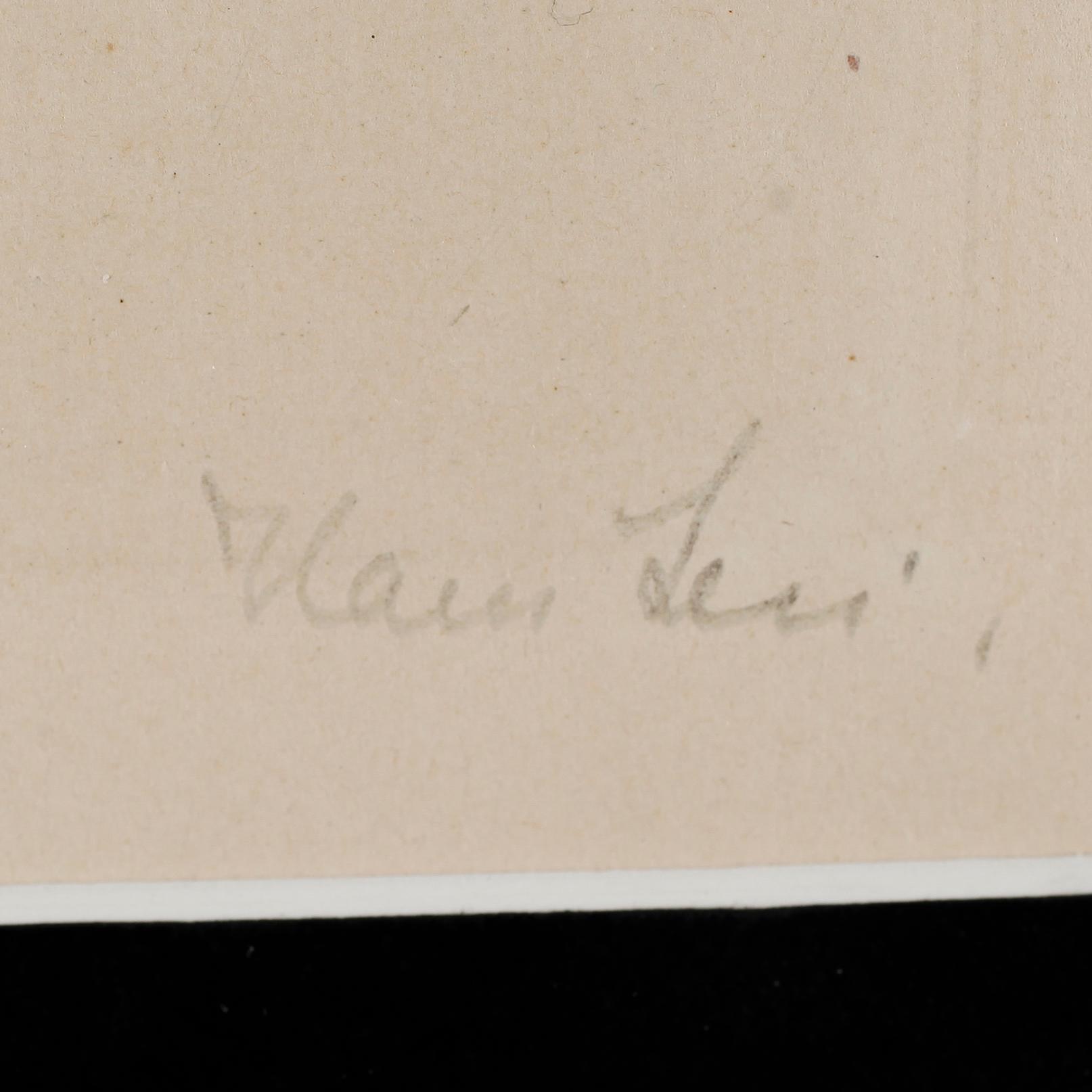 OKÄND KONSTNÄR, litografiskt tryck, otydligt signerad, 1900-talets första hälft.