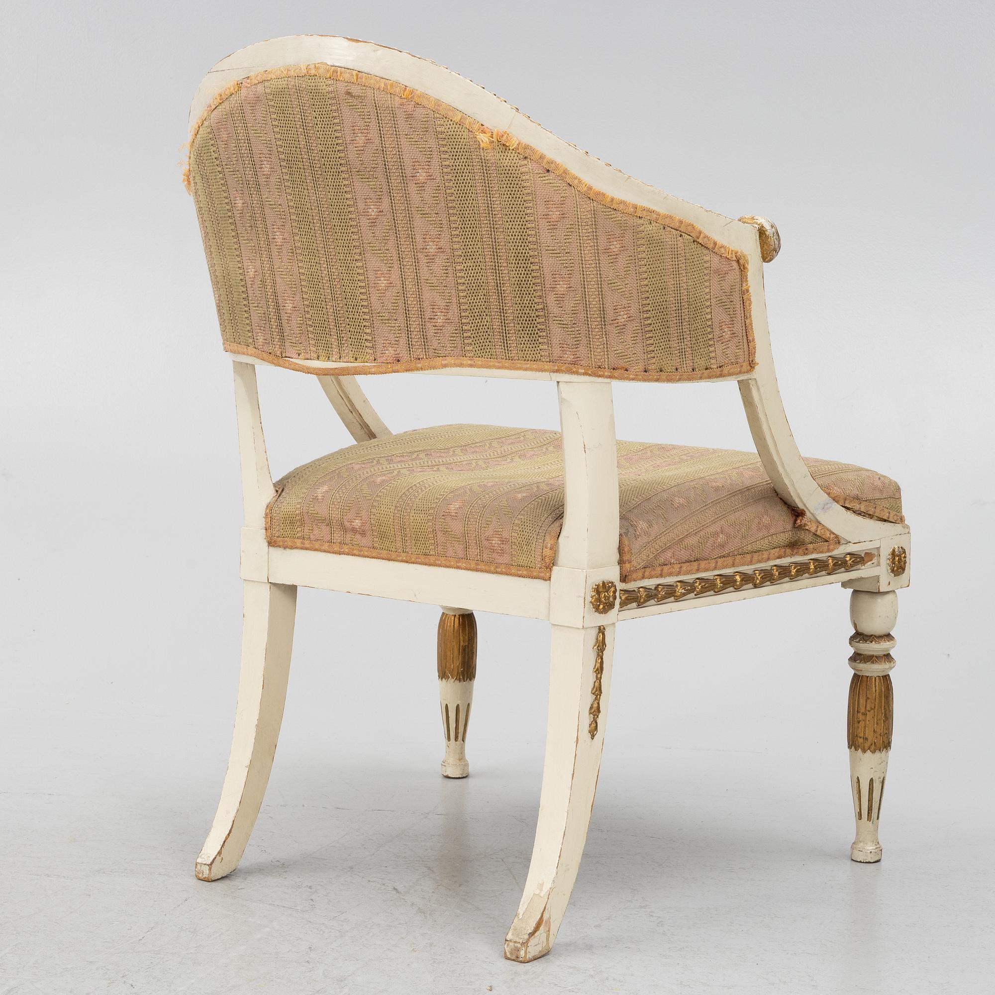 Bergère, 20th century, Late Gustavian style.