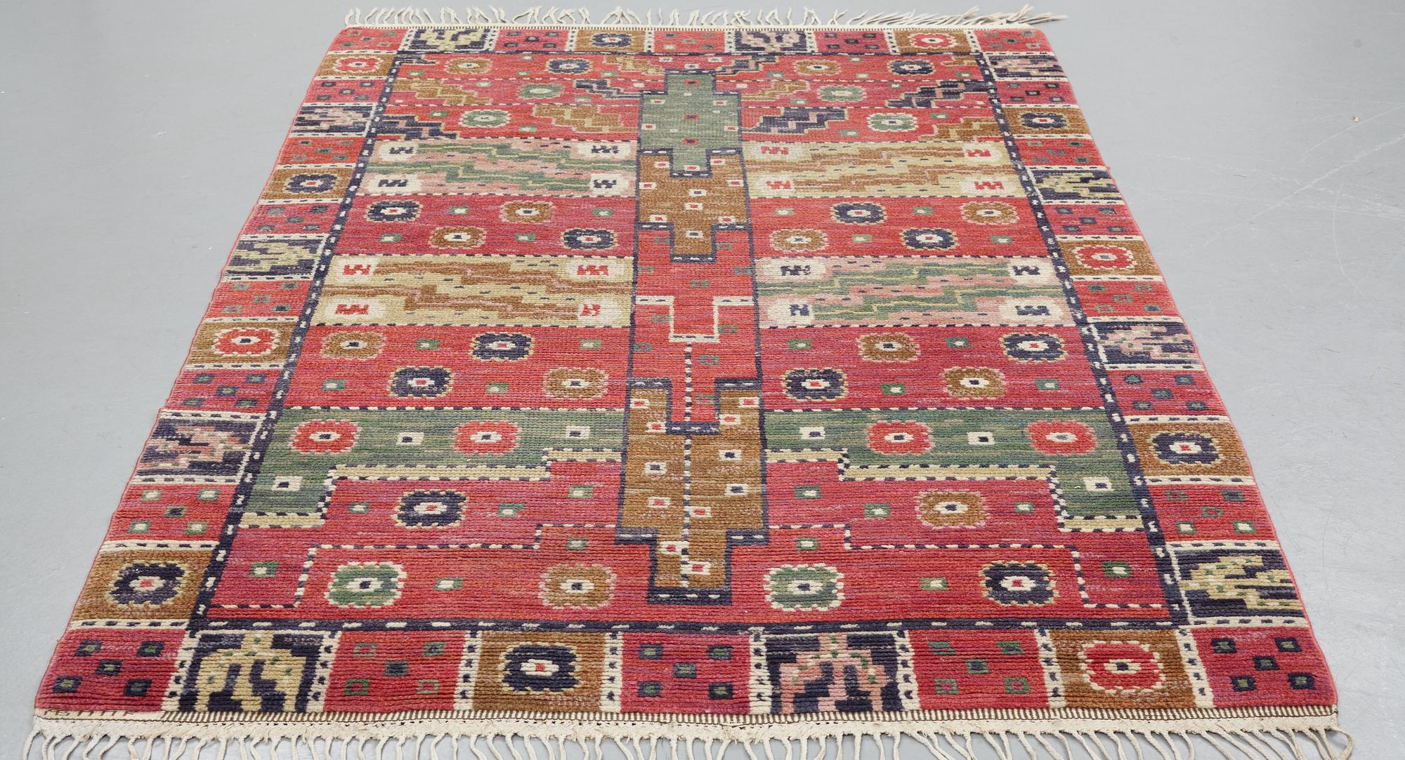 Märta Måås-Fjetterström, a carpet, "Tornet", knotted pile, ca 244,5-246,5 x 155-159,5 cm, signed AB MMF.