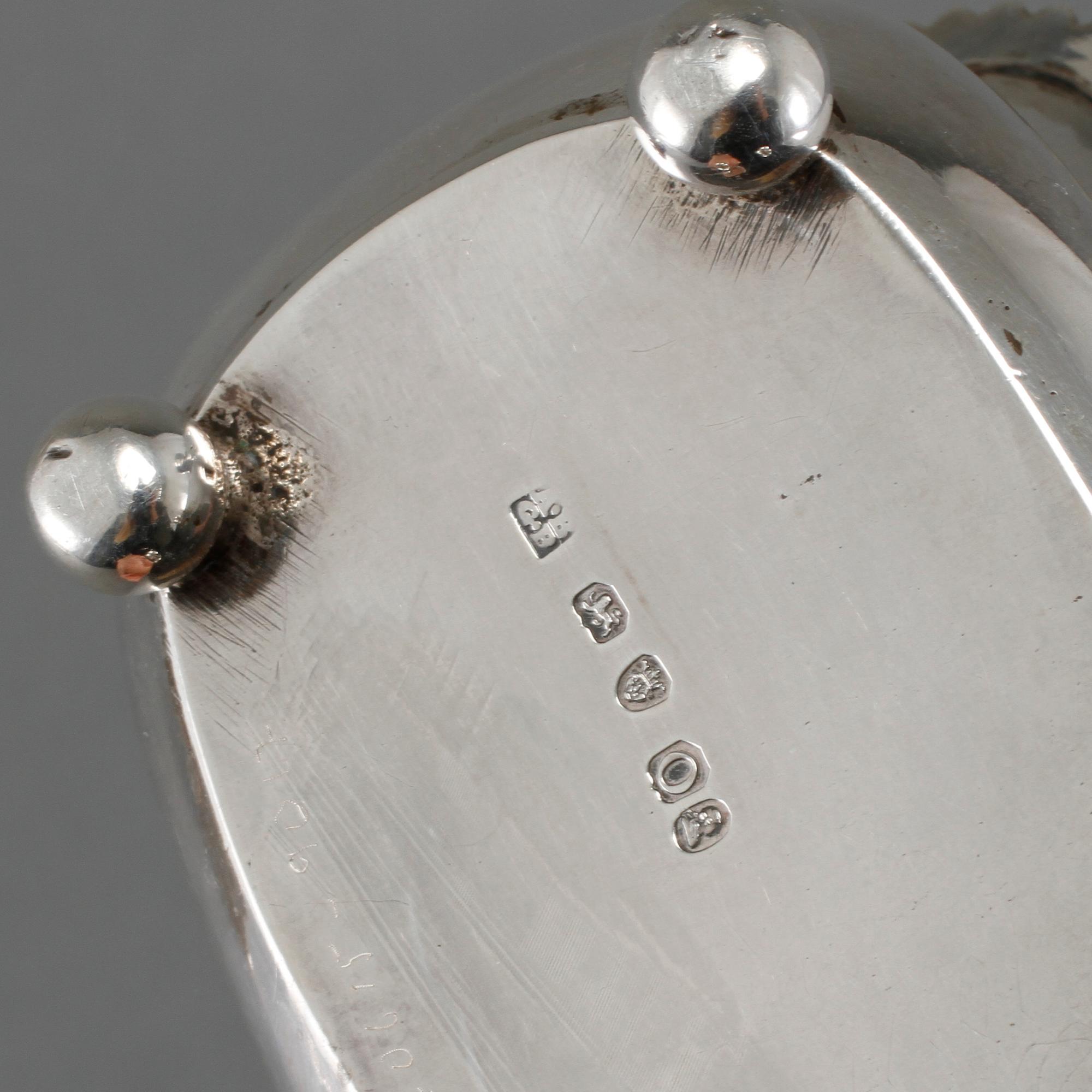 SKÅLAR, ett par, silver, Alice & George Burrows, London, 1809, vikt 184 g.