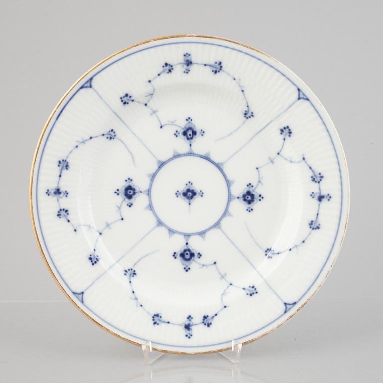 A 'Blue Fluted Plain' porcelain plate, Royal Copenhagen, 19th century.