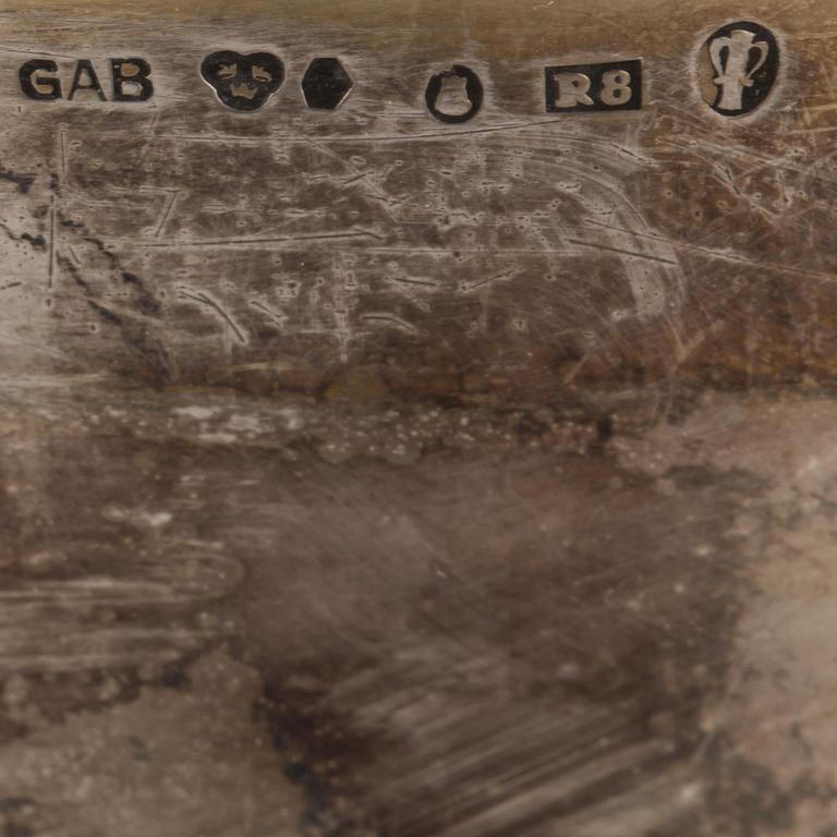 STOP, silver, GAB, Stockholm, 1943, vikt ca 820g.
